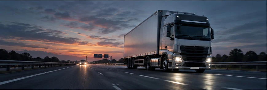 Illustrative photo of a truck on a motorway